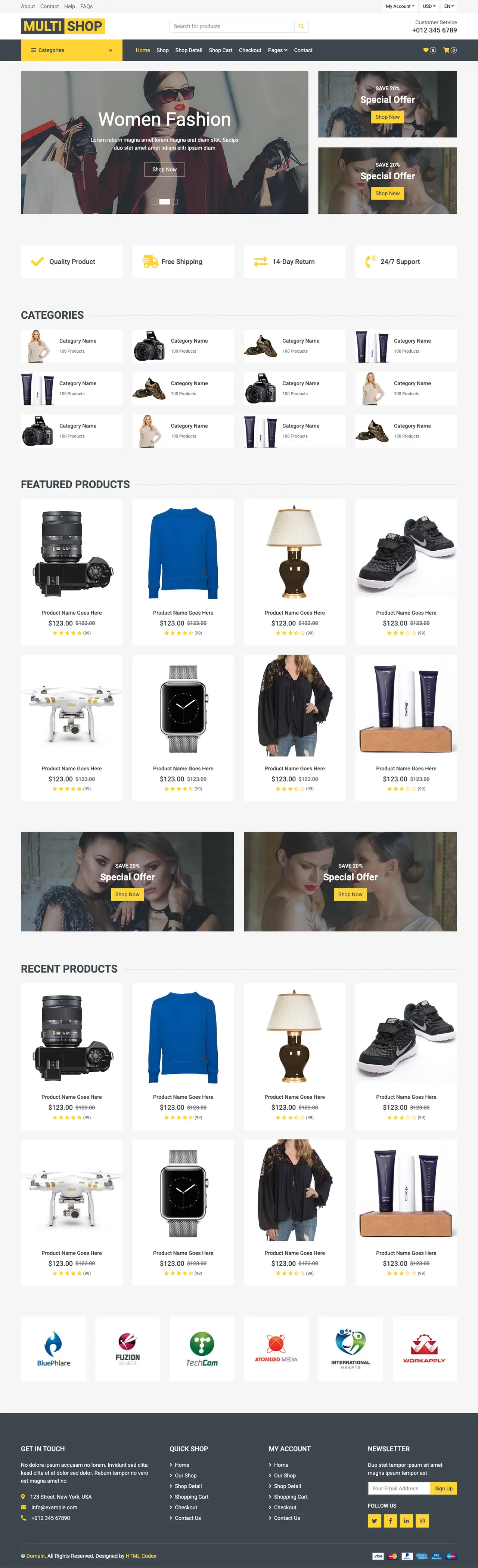 StyleCart — Fashion Store website design